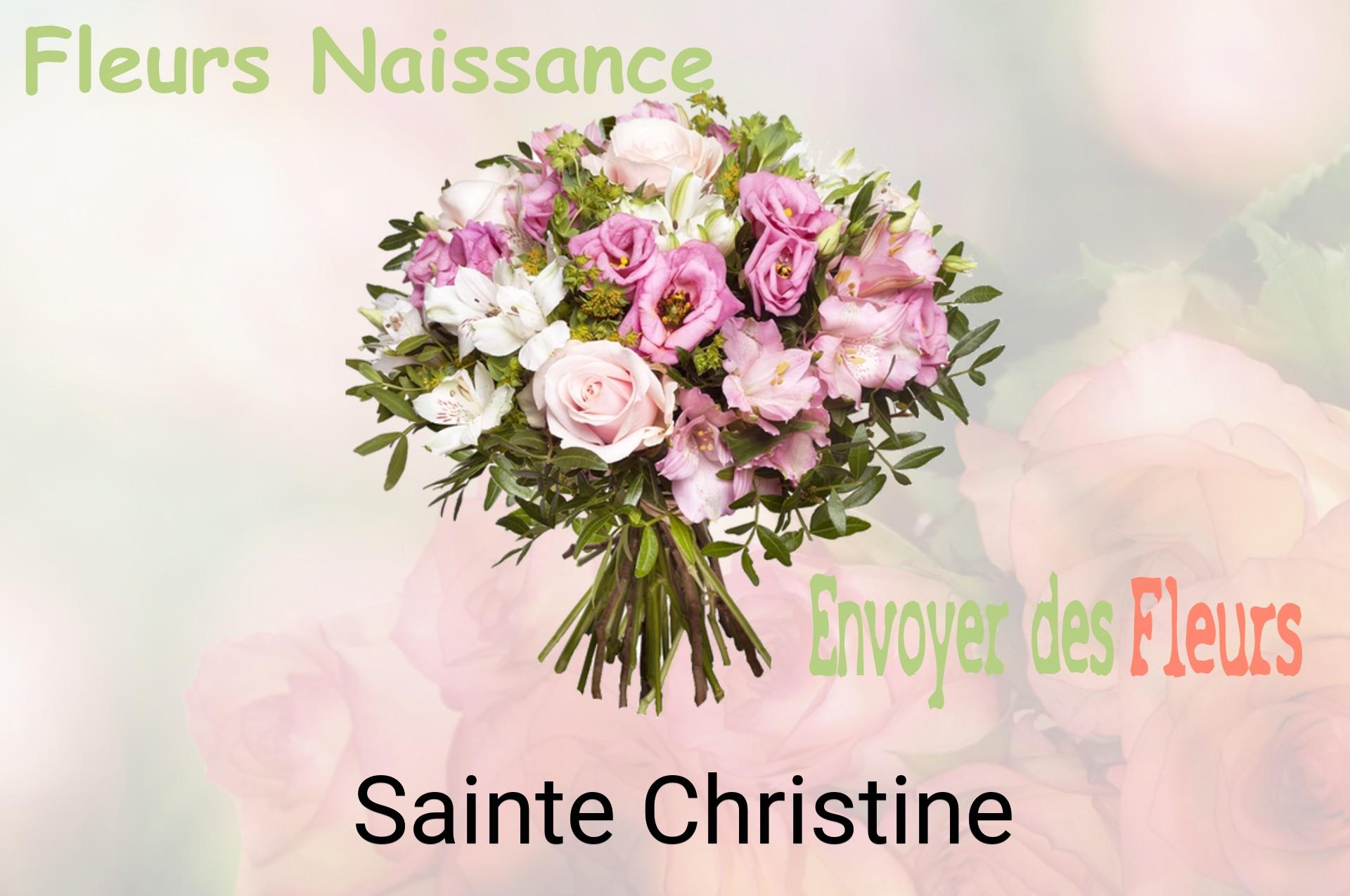 Bouquet de fleurs de naissance livré à Sainte-Christine